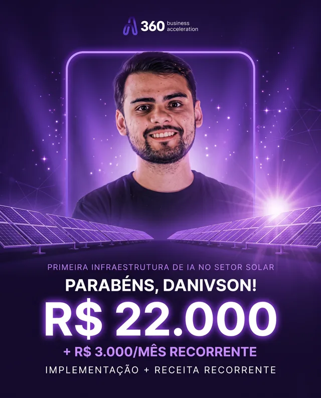Danivson fechou R$ 22.000 + R$ 3.000/mês, Primeira infraestrutura de IA no setor solar