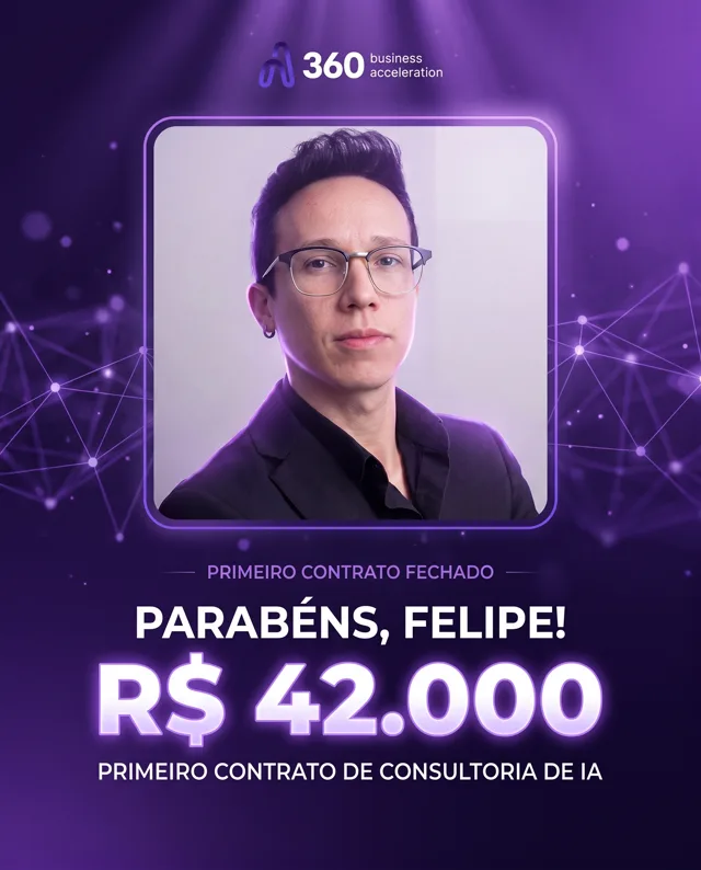 Felipe fechou R$ 42.000, Primeiro contrato de consultoria de IA